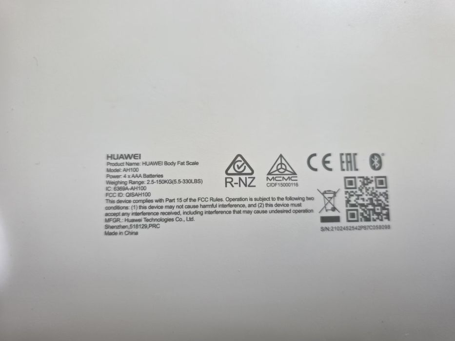 Cantar Huawei AH100 Smart Body Fat Scale