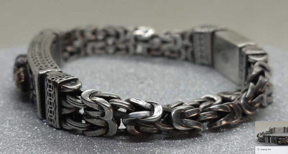 Brățară chinezeasca masivă din argint 925 – bizantin, cu Pixiu