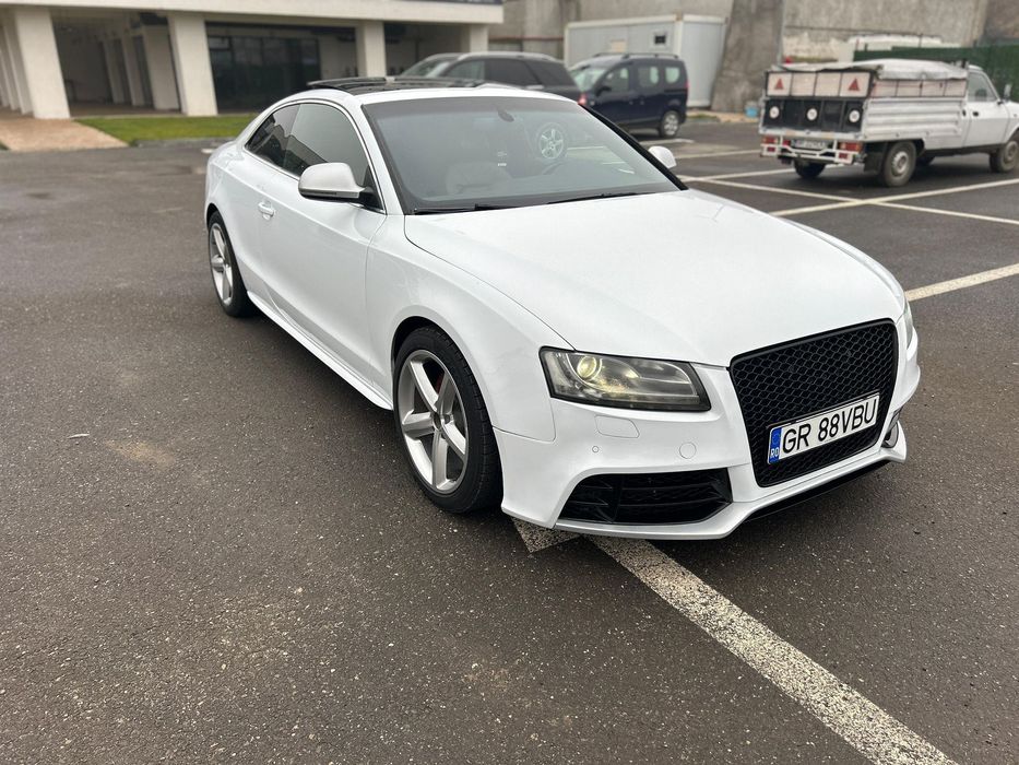 Audi A5 pachet RS 3.0 TDI 240CP, alb perlat impecabil