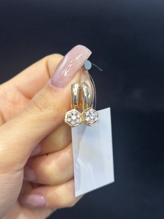 Золото 585  Серьги Масса: 2,25