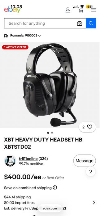 XBT Heavy Duty Headset HB XBTSTD02 nou!