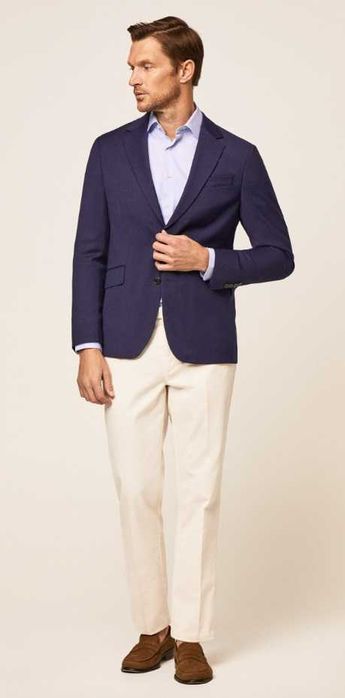 Sacou blazer slim 40 L de lux Hackett lana super 120's navy