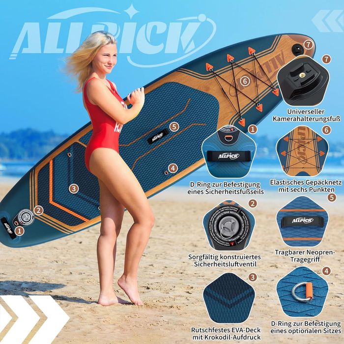 Placa gonflabila Stand Up Paddle 320x80x15 cm, cu accesorii complete