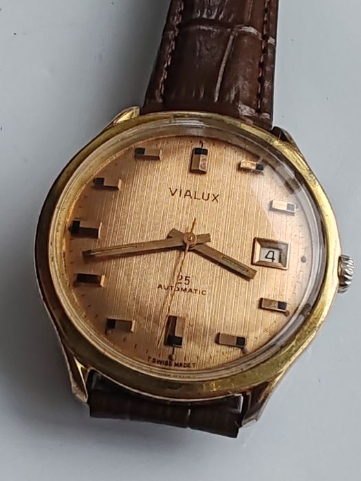 Ceas Vialux Automatic 25 rubine, 38,5 mm Funcționează Impecabil!