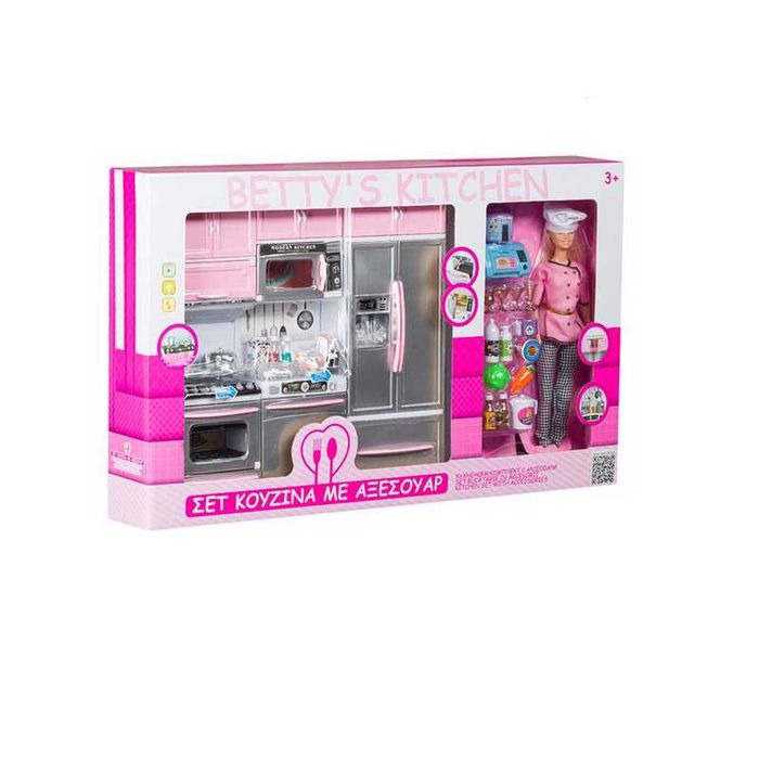 Кукла готвач Mercado Trade, Бети с кухня и аксесоари