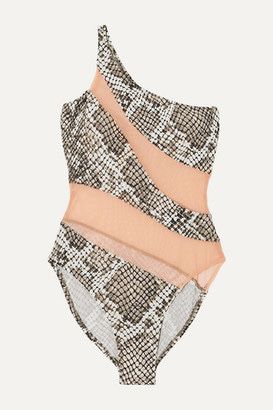 Costum de baie Norma Kamali snake print