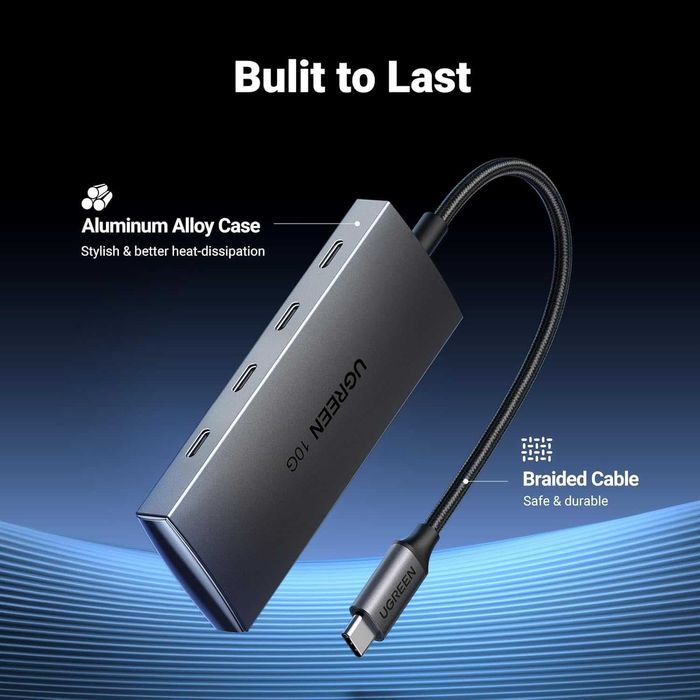 UGREEN хъб 10Gbps USB C към 4 порта USB C 3.2 Gen 2, MacBook, iPad Pro
