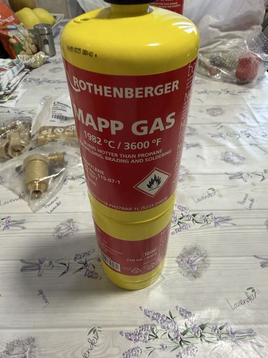 Vand robineti Herz + aerisitor Herz + butelii gaz Rothenberger