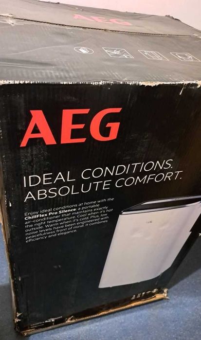 Aer conditionat portabil AEG AXP26U558HW 9000 BTU, cald/rece, proba functionare