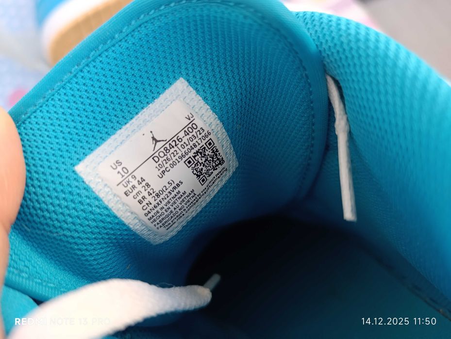 Nike Air Jordan 1 Mid 'Aquatone Celestial Gold'оригинални маратонки 44