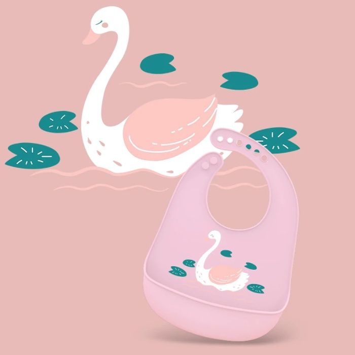 Bavetica hranire bebelusi nou silicon moale reglabila buzunar colector