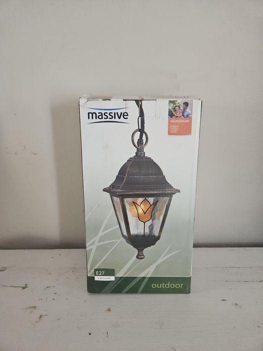 Pendul felinar bronz pt exterior, NOU