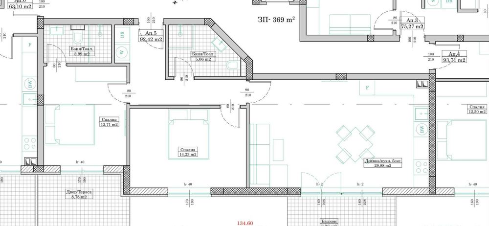 Продава се Тристаен апартамент в Варна, Кайсиева градина - 110 кв.м за 663 €/кв.м - Снимка #2