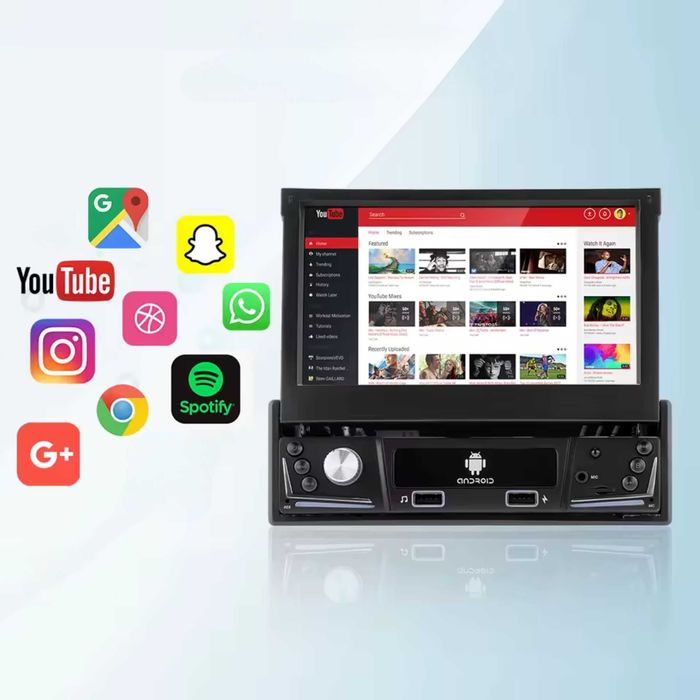 Мултимедия с Прибиращ се 7 инчов IPS Екран – Android Auto, CarPlay