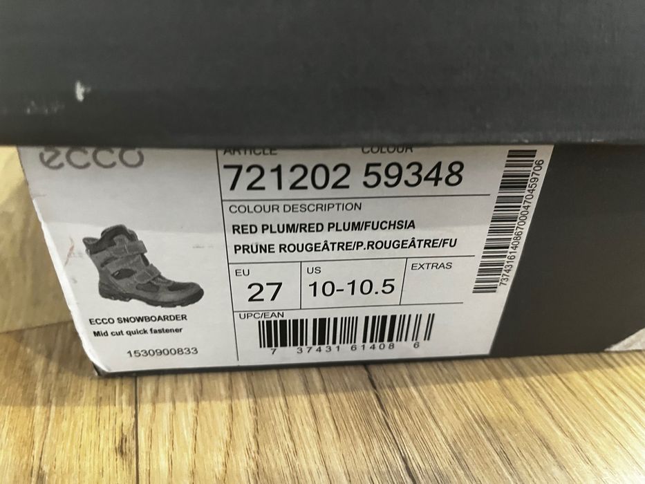 Зимние ботинки ecco