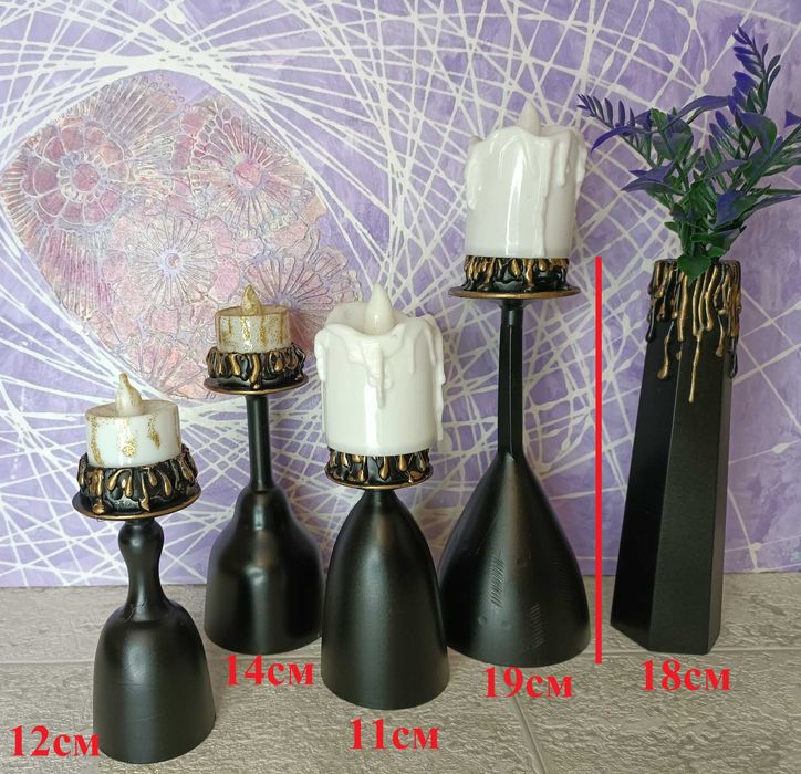 Декоративные  интерьерные вазы и подсвечники