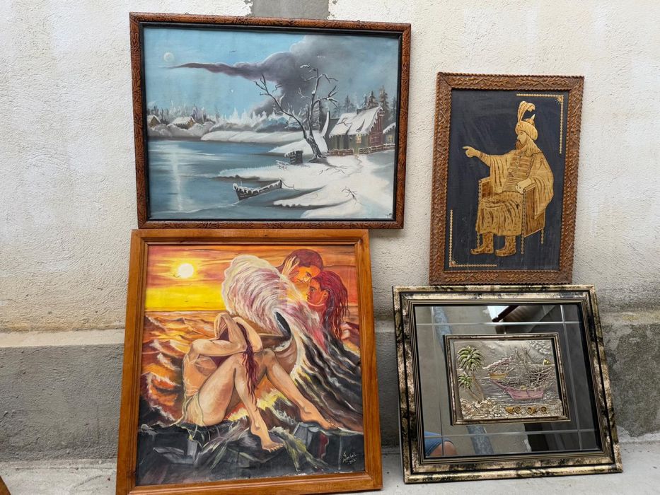 Tablouri picturi lemn pictori diferite modele