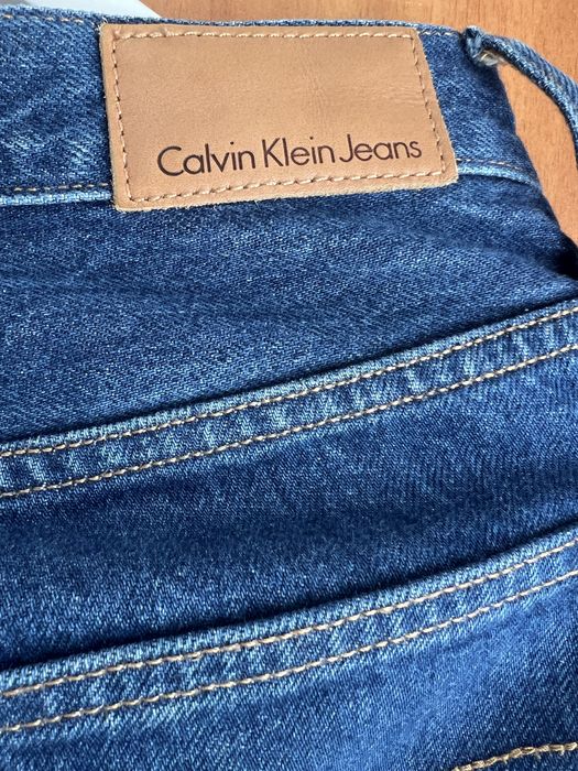 Blugi eleganti, bleumarin, de la Calvin klein Jeans, marimea 30x32, straight ankle, high-rise