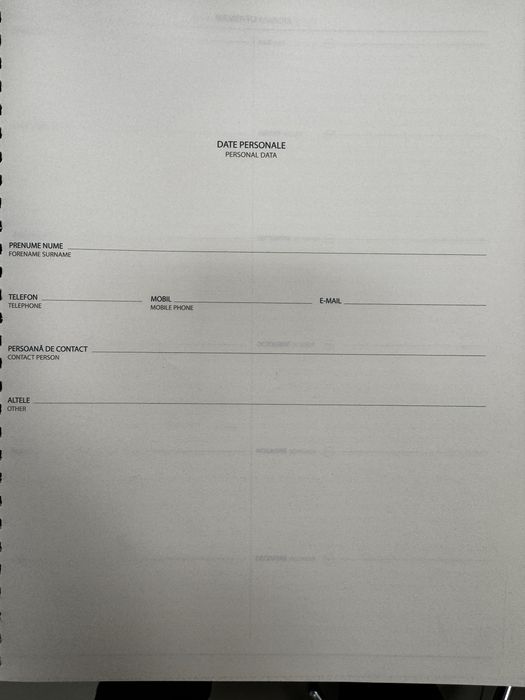 Agenda piele spirala
