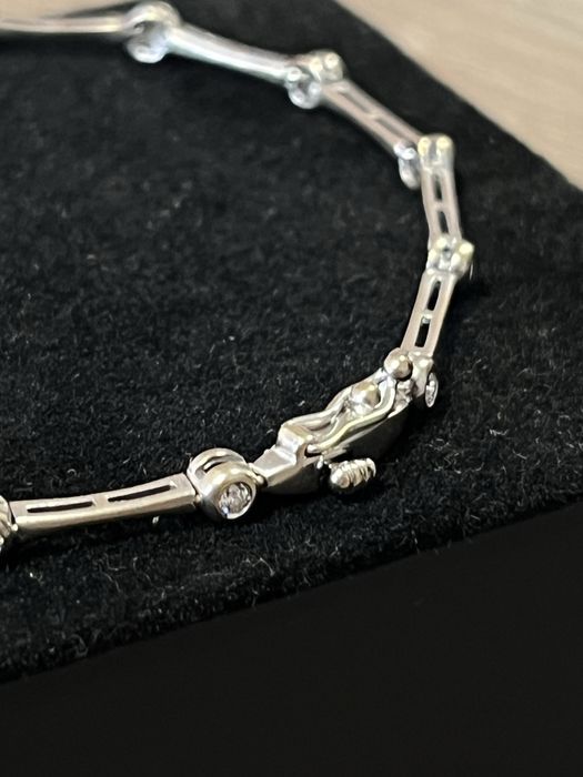 Дамска гривна бяло злато и брилянти