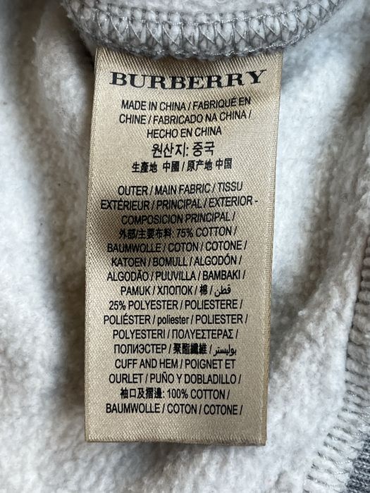 BURBERRY : Grey Knit Logo Ebroidered Sweat -  размер S / Оригинал