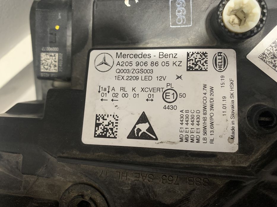 Far dreapta Mercedes C Class W205 Facelift Full LED Original Europa