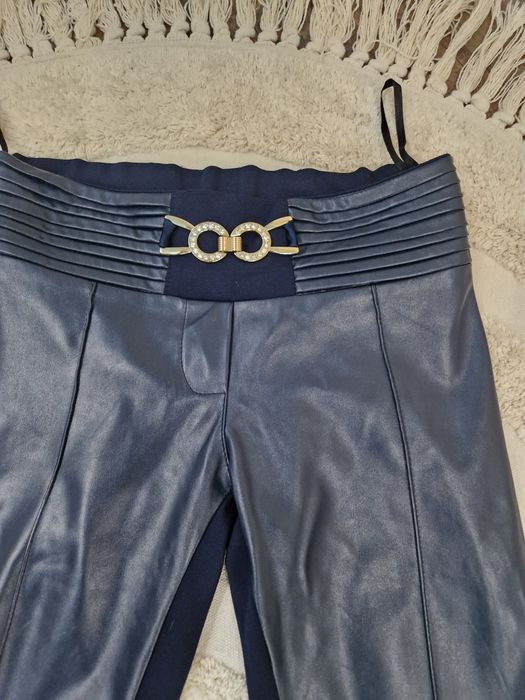 Lucy Fashion Елегантен панталон размер S (от еко кожа и плат)