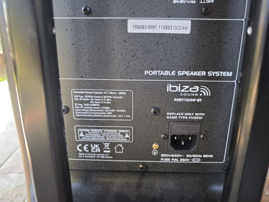 Boxa Ibiza Sound PORT15UHF-BT