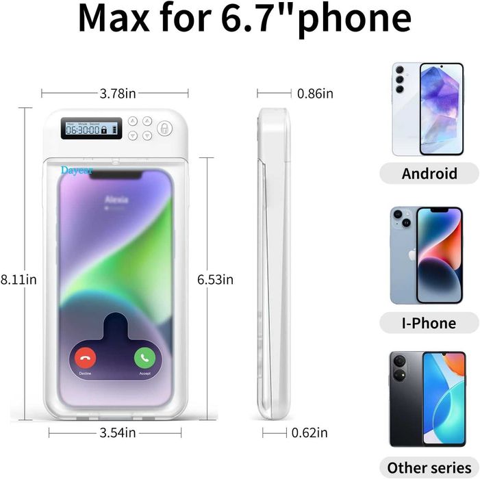 Cutie de telefon Dayear cu temporizator pentru Android/iPhone