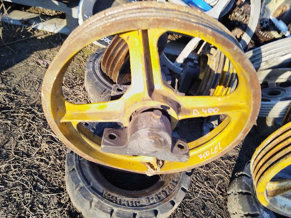 Fulie volanta 46 cm generator cu ax și rulmenți