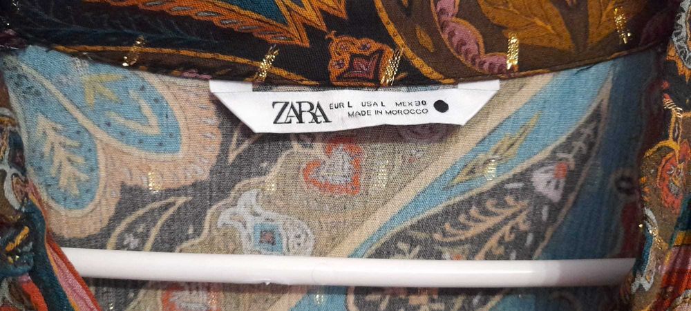 Rochie mini/camasa cu nasturi si detalii aurii Zara S/M