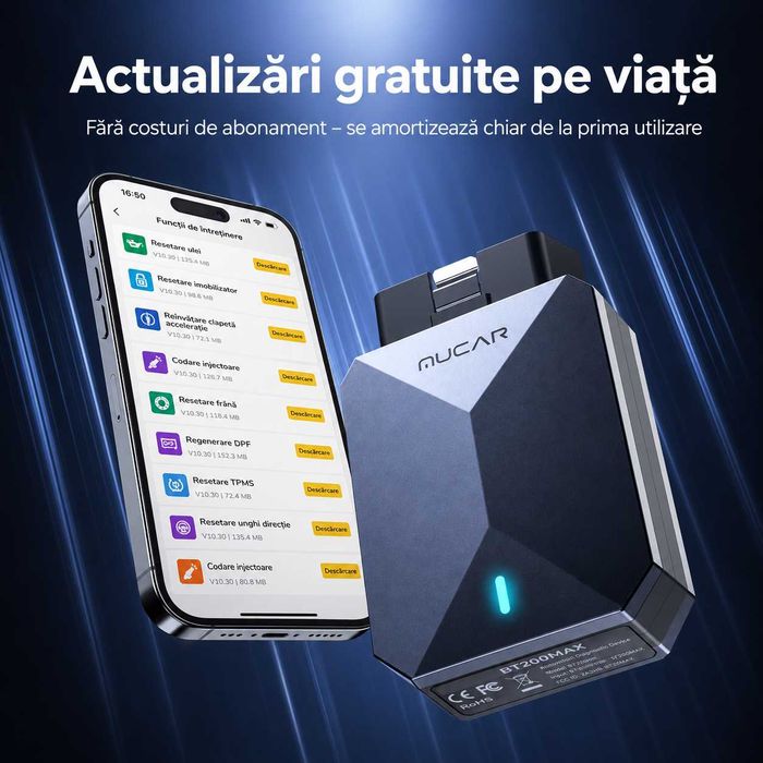 Tester diagnoza auto MUCAR BT200 MAX