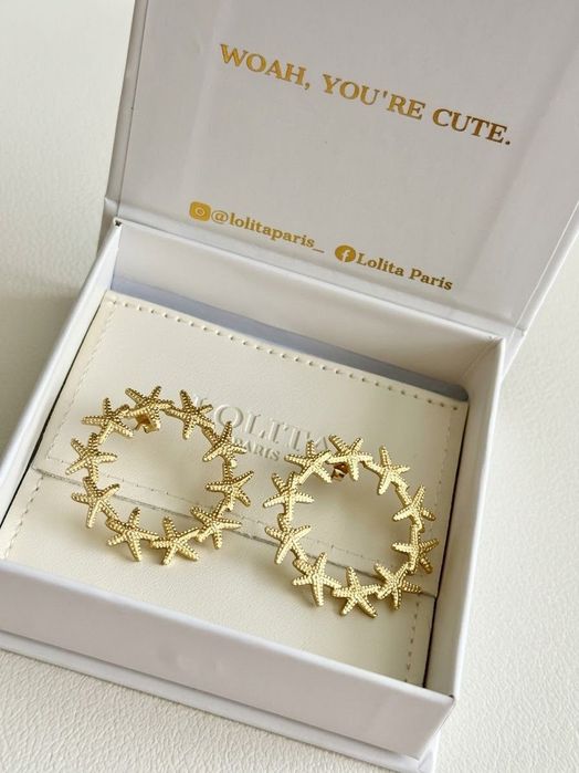 Чисто нови позлатени обеци Lolita Paris (18K)
