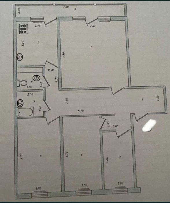 Лабзак МТС 4/8/9 100кв.м хороший ремонт с мебелью и техникой срочно