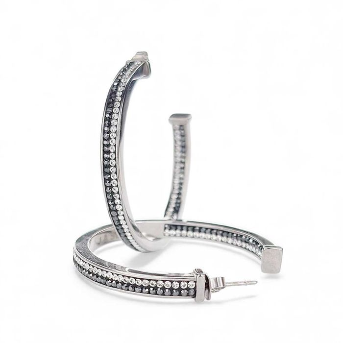 Дамски Стоманени Обеци с Кристали Сваровски/Swarovski