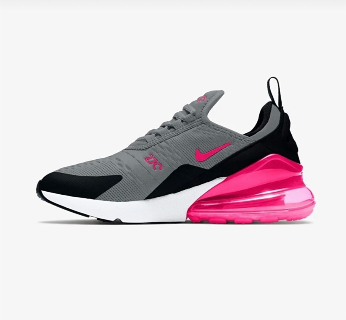 Dark grey and pink nike air max 270 best sale