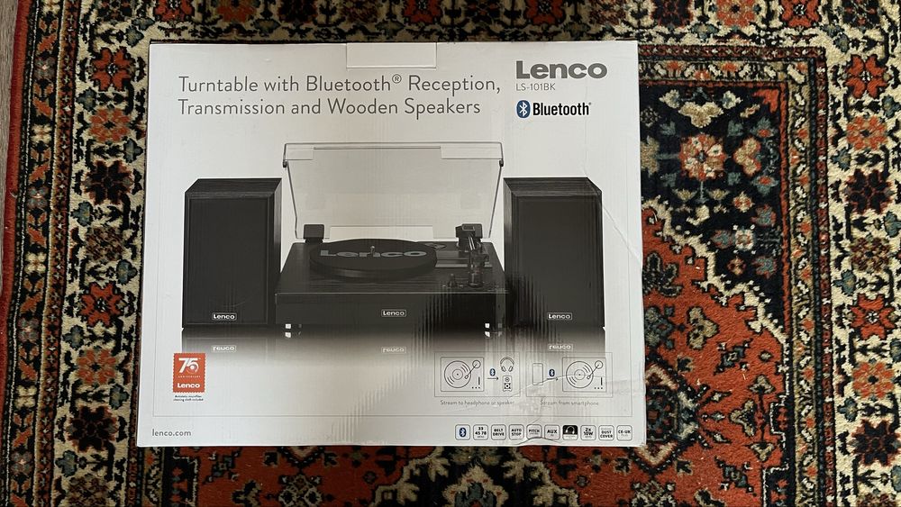 Виниловый проигрыватель lenco ls-101 bk