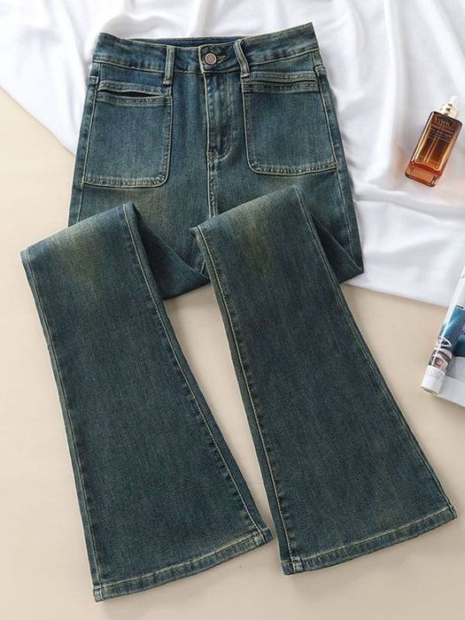 Джинсы на высокой посадке