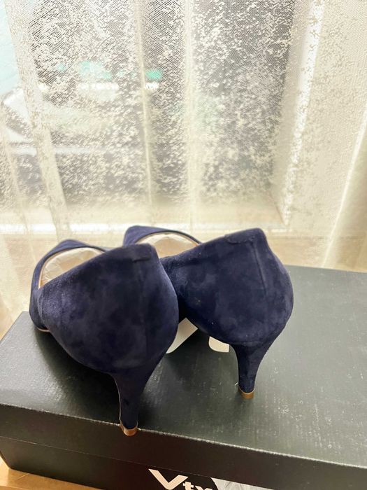 Pantofi eleganți John Lewis – piele întoarsă bleumarin (36)