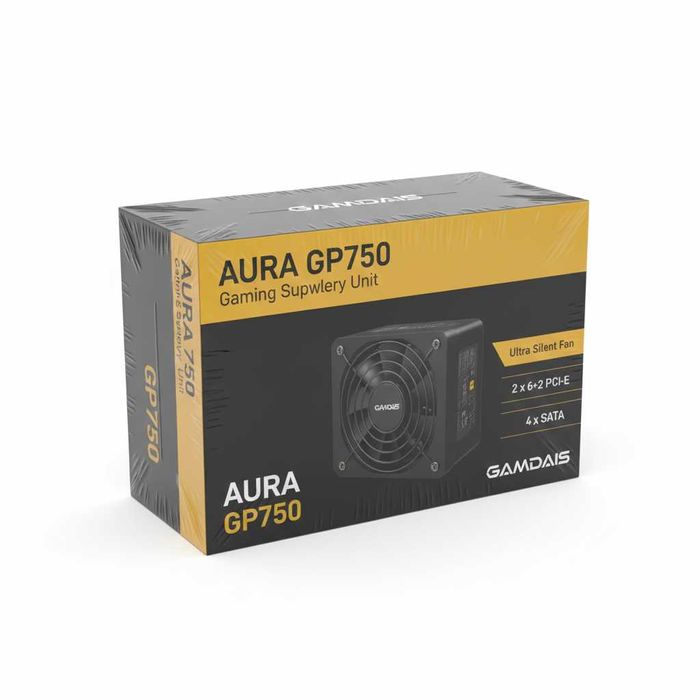 Блок питания Gamdias AURA GP750 (750W) – Новый, для игрового ПК