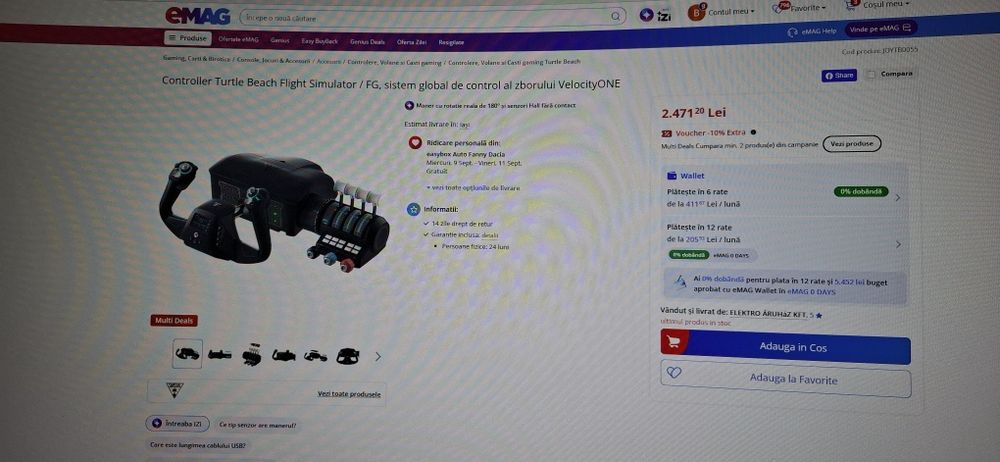 Joystick Velocity One Flight