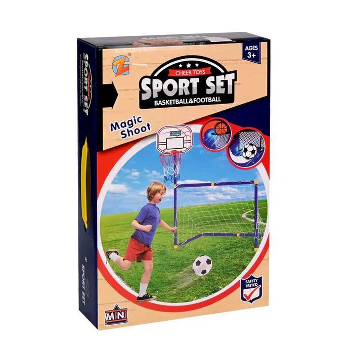 Настолен баскетболен кош и футболна вратичка /2 в 1/