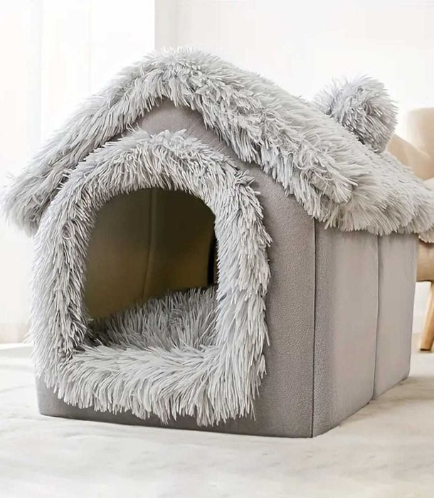 Culcus tip casuta de lux animale / casa pisici și catei LARGE NOUA