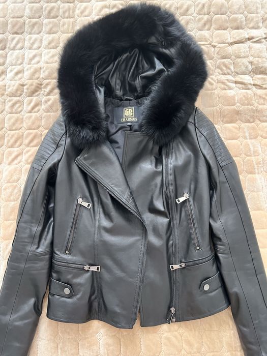 Куртка кожаная короткая