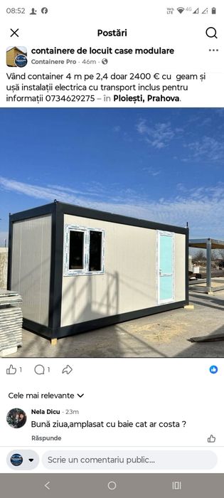 Vand container modular orice model dorit de client