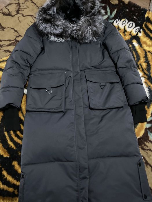Пуховик зимний длинный