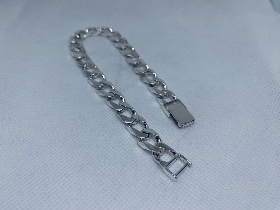 Браслет серебряный мощный литой