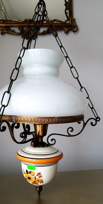 Candelabru vechi din fier forjat  bronz și cupru