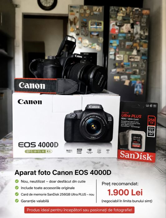 Aparat foto Canon Eos 4000D Nou