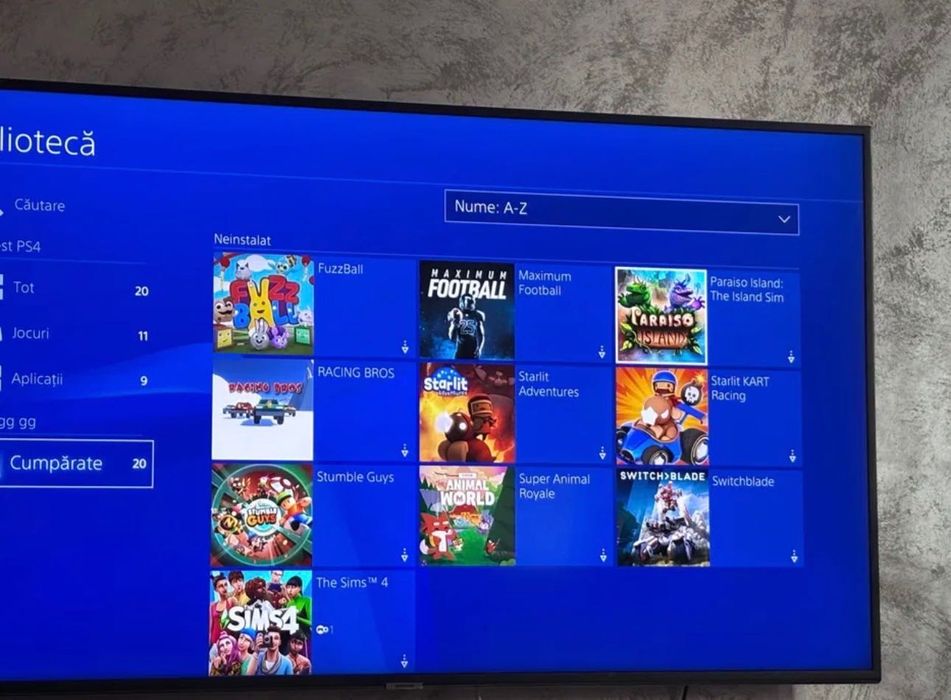 Consola PS4 Playstation 4 ca nou + 20 jocuri Roblox FIFA26 Fortnite Minecraft